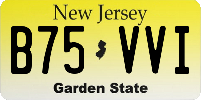 NJ license plate B75VVI