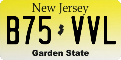 NJ license plate B75VVL