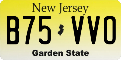NJ license plate B75VVO