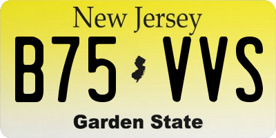 NJ license plate B75VVS