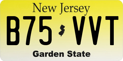 NJ license plate B75VVT