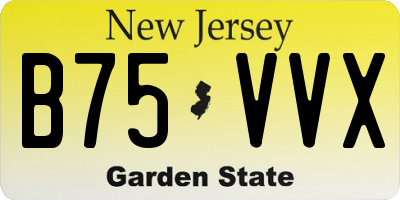 NJ license plate B75VVX