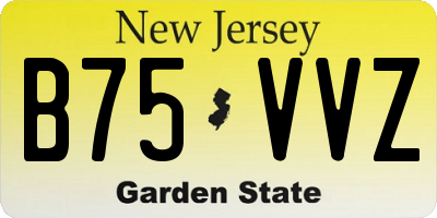 NJ license plate B75VVZ