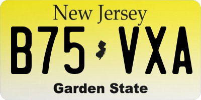 NJ license plate B75VXA