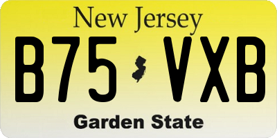 NJ license plate B75VXB