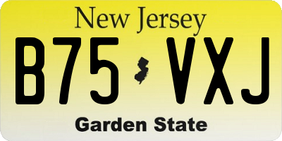 NJ license plate B75VXJ