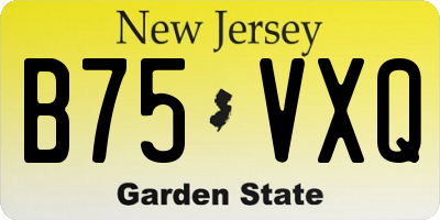 NJ license plate B75VXQ