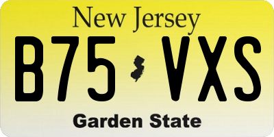 NJ license plate B75VXS