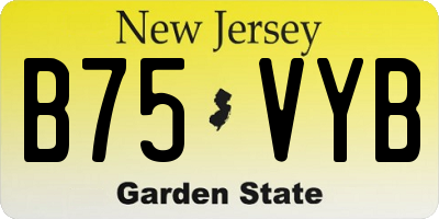 NJ license plate B75VYB