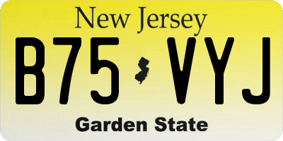 NJ license plate B75VYJ