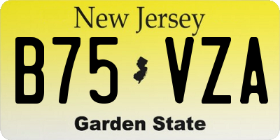 NJ license plate B75VZA
