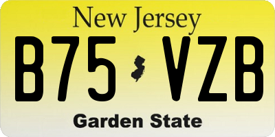 NJ license plate B75VZB