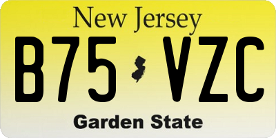 NJ license plate B75VZC