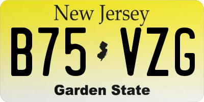 NJ license plate B75VZG