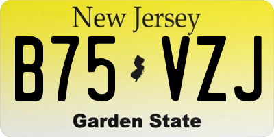NJ license plate B75VZJ