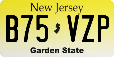 NJ license plate B75VZP
