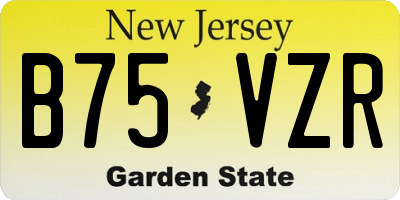 NJ license plate B75VZR