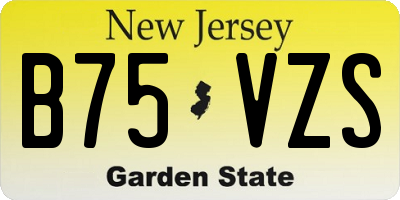 NJ license plate B75VZS