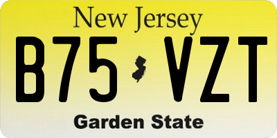 NJ license plate B75VZT