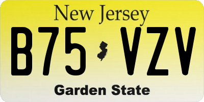 NJ license plate B75VZV