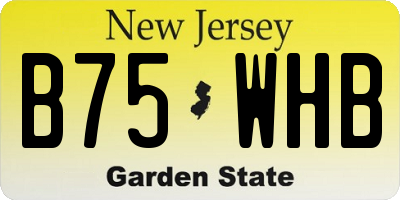 NJ license plate B75WHB