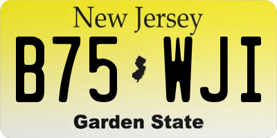 NJ license plate B75WJI