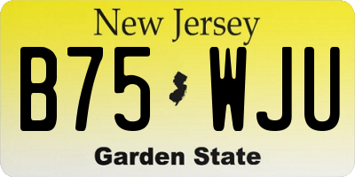 NJ license plate B75WJU