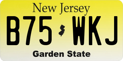 NJ license plate B75WKJ