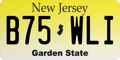NJ license plate B75WLI