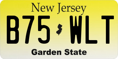 NJ license plate B75WLT