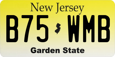 NJ license plate B75WMB