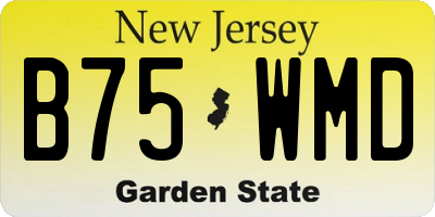 NJ license plate B75WMD
