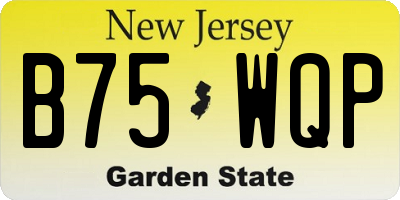 NJ license plate B75WQP