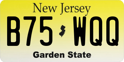 NJ license plate B75WQQ