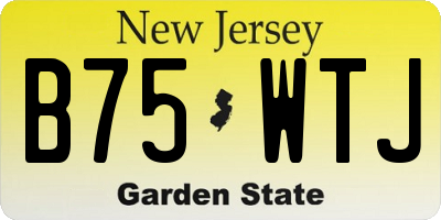 NJ license plate B75WTJ
