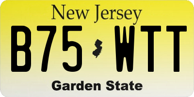 NJ license plate B75WTT