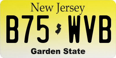 NJ license plate B75WVB