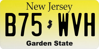 NJ license plate B75WVH