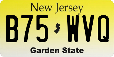 NJ license plate B75WVQ