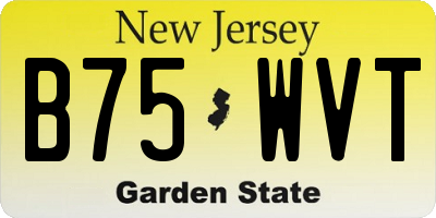 NJ license plate B75WVT