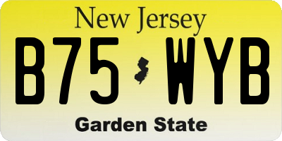 NJ license plate B75WYB