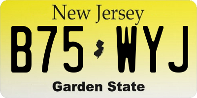 NJ license plate B75WYJ
