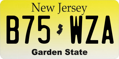 NJ license plate B75WZA