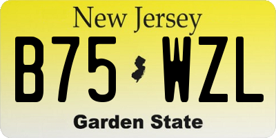 NJ license plate B75WZL