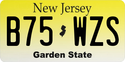 NJ license plate B75WZS