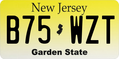 NJ license plate B75WZT