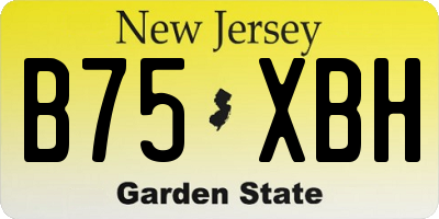 NJ license plate B75XBH