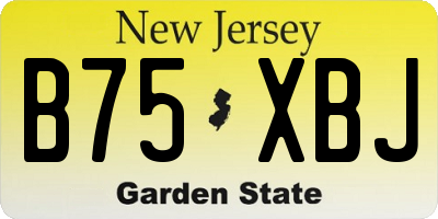 NJ license plate B75XBJ