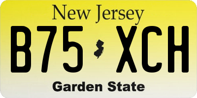 NJ license plate B75XCH