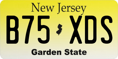 NJ license plate B75XDS